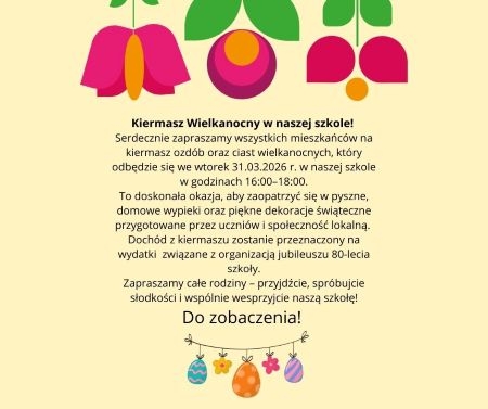 Kiermasz Wielkanocny w naszej szkole!