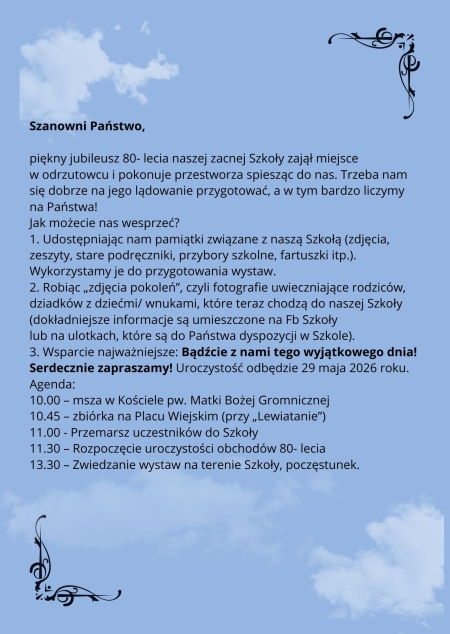 80- lecie Szkoły